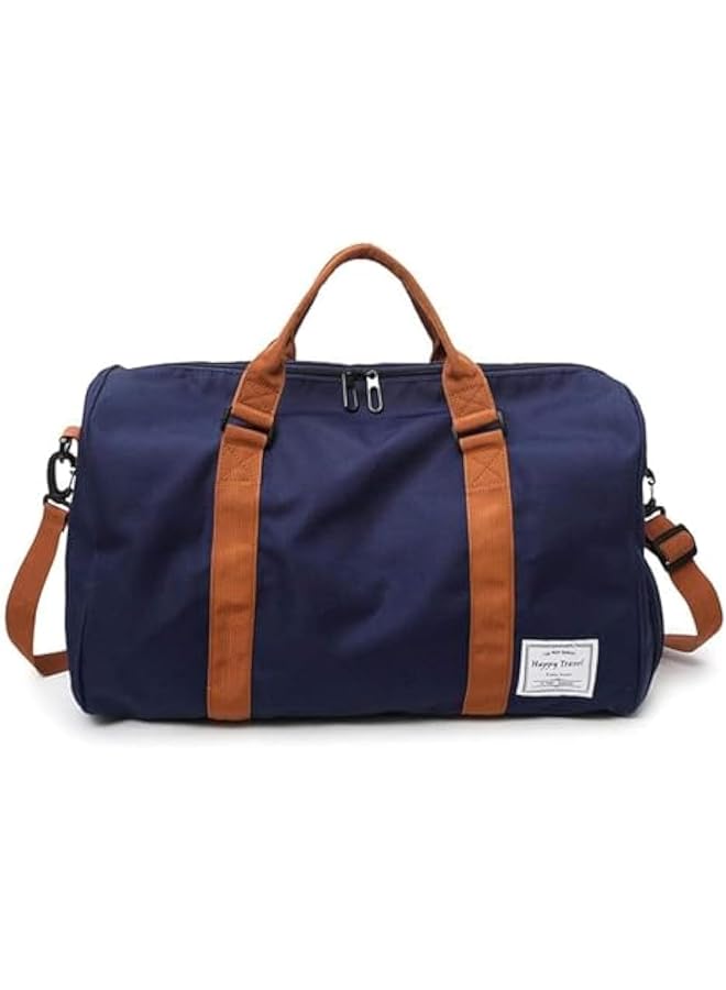 PROMASS Large Capacity Multi Pocket Sports Duffel Bag With Shoes Compartment For Women And Men (Blue) - Image 1