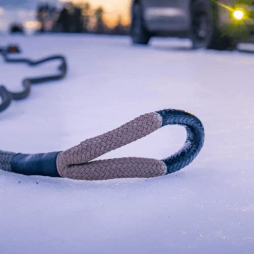 Bubba Rope RENEGADE 176655BKG Off-Road Power Stretch Kinetic Kit 3/4" x 20" Recovery Rope With Breaking Strength of 19000 In Tane / Green Accessory Ideal for Recovery and Towing Stuck Vehicles - Image 5