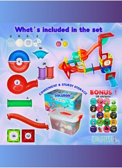 PEAKY KIDS 128 pcs magnetic tiles for kids,  stem approved educational magnetic blocks, 3d montessori toys for boys girls, constructing structures shapes building sets for brain activity & creativity  - Image 2