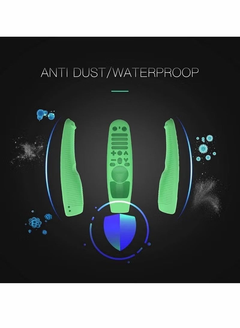 أخبار غطاء حماية مطور من قطعتين لجهاز التحكم عن بعد LG AN-MR600 / LG AN-MR650 / AN-MR18BA / AN-MR19BA للتلفزيون الذكي LG، جراب سيليكون مضاد للسقوط والانزلاق والغبار والماء (أسود + أخضر متوهج) - Image 4