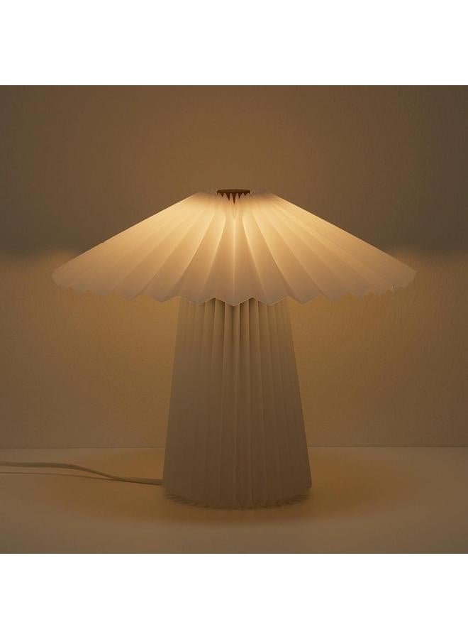 Zaboon Table Lamp, Pleated White, 28 Cm - Image 2