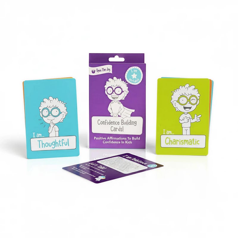 Open The Joy Confidence Building Cards for Kids 50 Positive Affirmation SelfEsteem Building Activities Mindfulness Emotional Intelligence SelfReflection Deck ScreenFree Learning Tool for Ages 4 - Image 2