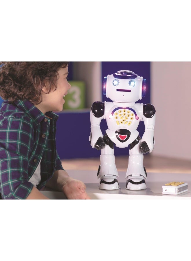 Lexibook Powerman ROB50AR Smart Interactive Robot for Kids, Remote Control Walking Talking Robot with Voice Mimic, Story Reading, Math Quiz, Dancing, Singing, Disc Shooting Game, STEM Educational Toy for Boys and Girls Age 4+ - Image 5