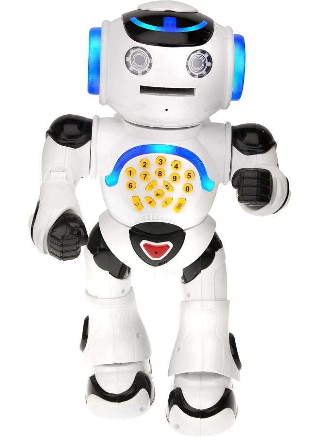 Lexibook Powerman ROB50AR Smart Interactive Robot for Kids, Remote Control Walking Talking Robot with Voice Mimic, Story Reading, Math Quiz, Dancing, Singing, Disc Shooting Game, STEM Educational Toy for Boys and Girls Age 4+ - Image 4