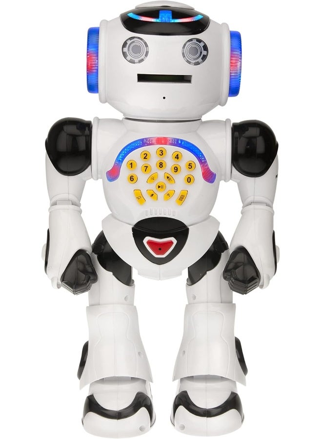 Lexibook Powerman ROB50AR Smart Interactive Robot for Kids, Remote Control Walking Talking Robot with Voice Mimic, Story Reading, Math Quiz, Dancing, Singing, Disc Shooting Game, STEM Educational Toy for Boys and Girls Age 4+ - Image 2
