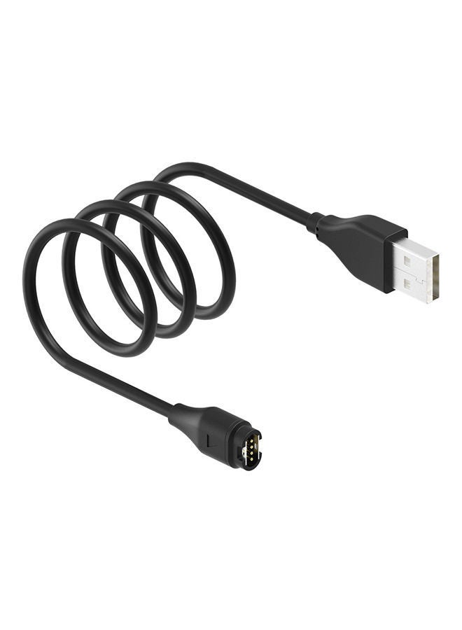 NIBEMINENT USB Data Sync Charging Cable For Garmin Fenix 5/5S/5X Black - Image 1
