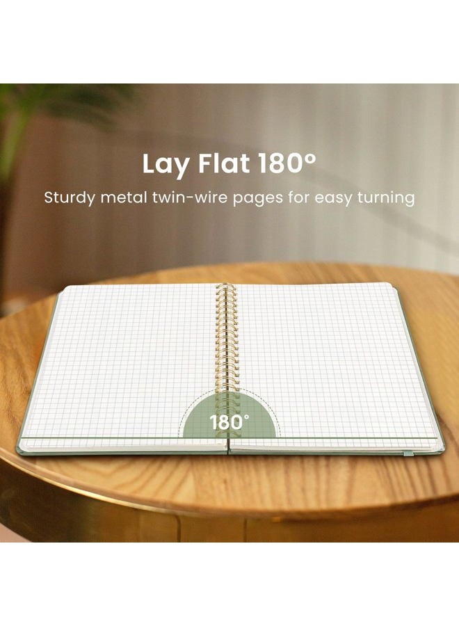 Taja Dotted Notebook, Spiral Dotted Journal for Women and Men, 140 Pages, Hardcover Notebook with Dot Grid for Work, School and Writing, 100gsm Thick Paper, A5 (15x20 - Image 4