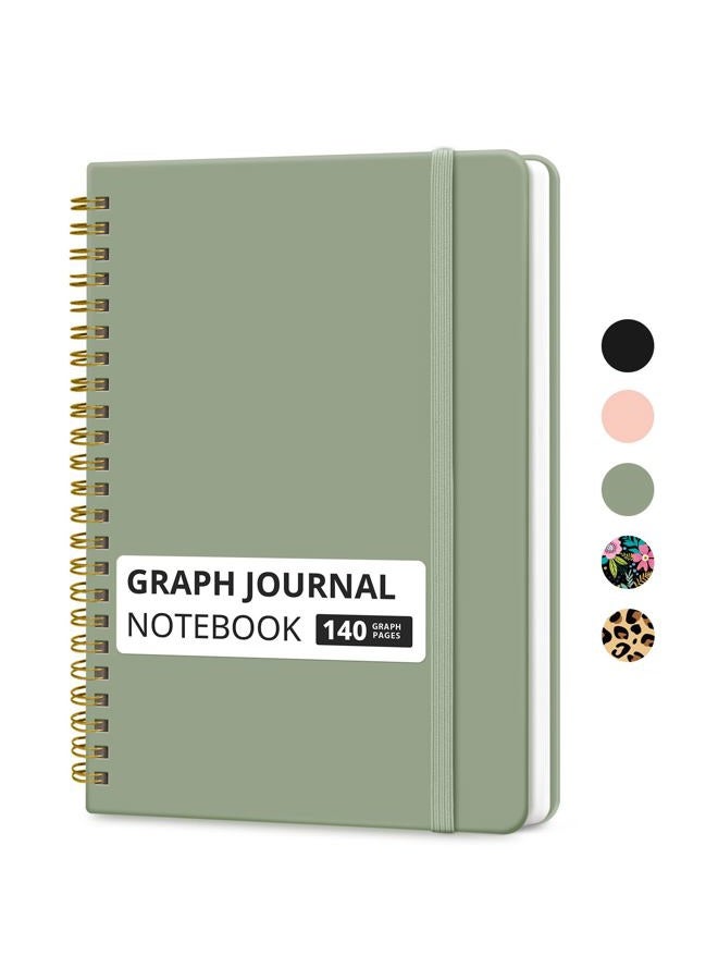 Taja Dotted Notebook, Spiral Dotted Journal for Women and Men, 140 Pages, Hardcover Notebook with Dot Grid for Work, School and Writing, 100gsm Thick Paper, A5 (15x20 - Image 1