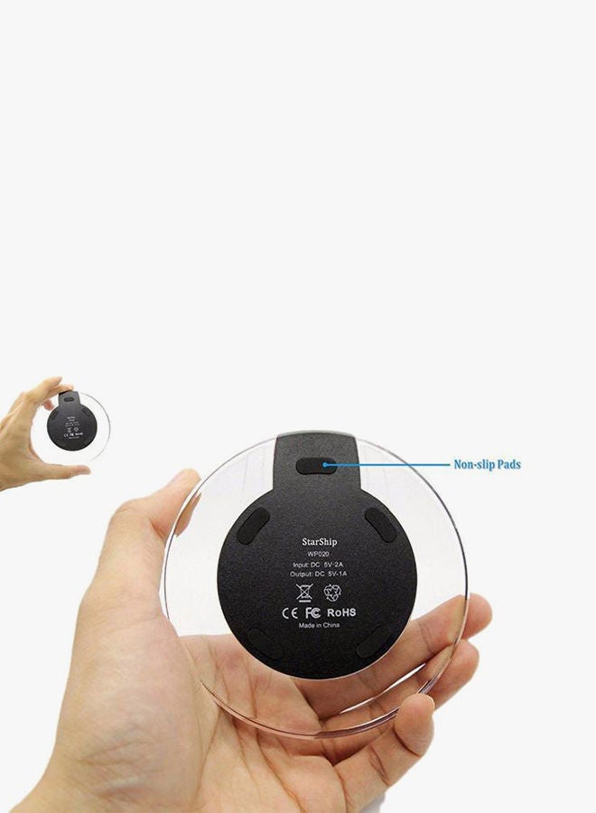 NIBEMINENT Crystal Wireless Charger For iPhone, Samsung White  - Image 3