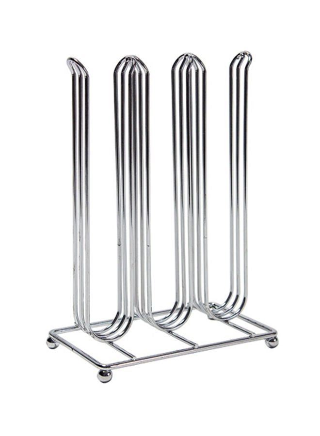 NIBEMINENT Coffee Capsule Iron Holder With Chrome Plate Silver