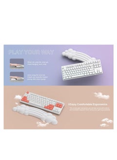 PIWIJOY Cloud Pad Keyboard Wrist Rest Soft Memory Foam -Pink  - Image 5