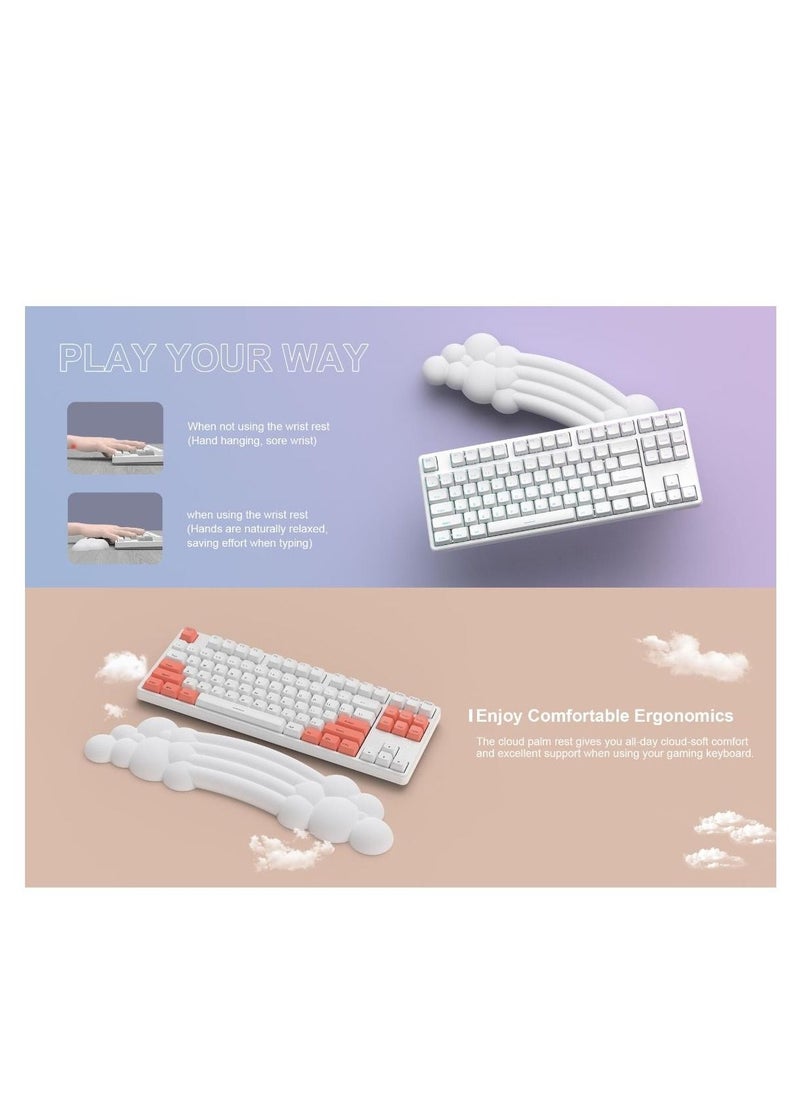 PIWIJOY مسند معصم لوحة مفاتيح Cloud Pad من الإسفنج الذكي الناعم - وردي  - Image 5