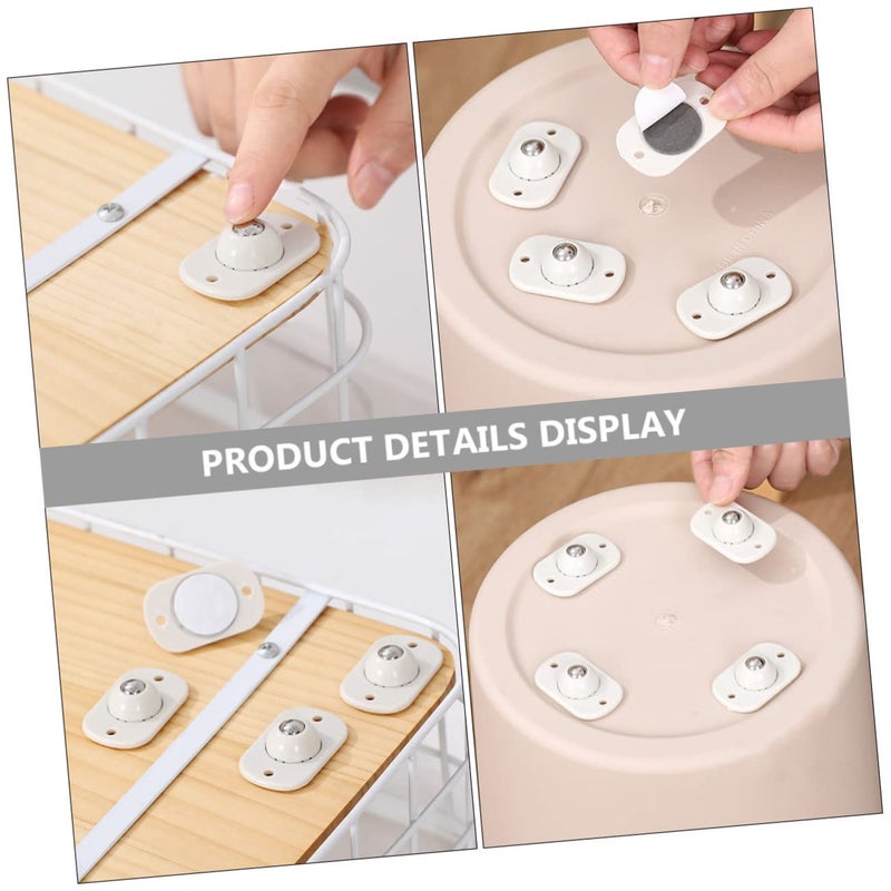 16 Pcs Stainless Steel Ball Swivel Caster Wheels For Storage Cases Easy Installation Smooth Rolling - Image 5