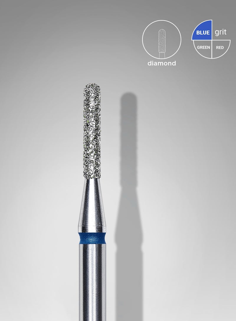 STALEKS PRO Diamond nail drill bit rounded cylinder blue EXPERT head diameter 1,4 mm / working part 8 mm - Image 1