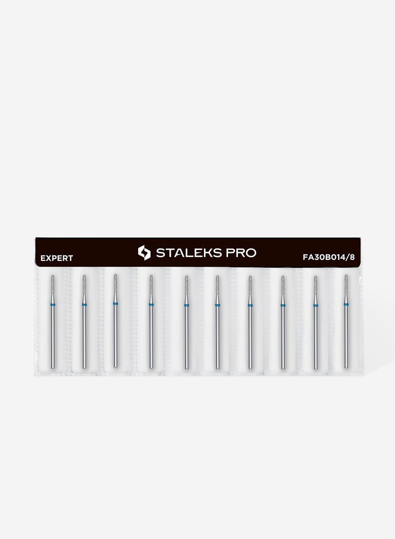 STALEKS PRO Diamond nail drill bit rounded cylinder blue EXPERT head diameter 1,4 mm / working part 8 mm - Image 3
