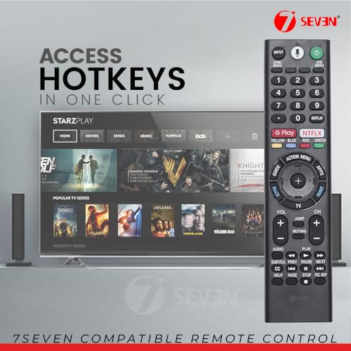 7-Seven 7 SEVEN® Compatible with Sony Bravia TV Remote RMF-TM300U RMF-TM310U Models Suitable for Smart 4K LED UHD OLED QLED Android Television with Bluetooth Voice Command - Pairing Must! - Image 4