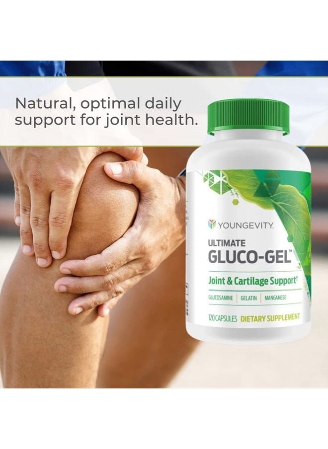 youngevity Ultimate Gluco-Gel -for Joints, Tendons, Bones & Cartilage | Contains Glucosamine, Gelatin & Manganese | 120 Capsules | 1 Bottle  - Image 3
