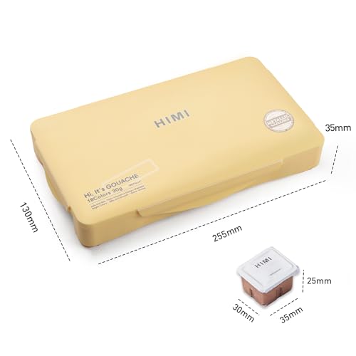 HIMI مجموعة ألوان جواش ميتاليك HIMI، 18 لون، 30 جرام، 18 أونصة سائلة أمريكية، طلاء غير سام للكانفاس والورق، مستلزمات فنية للمحترفين والطلاب - Image 4