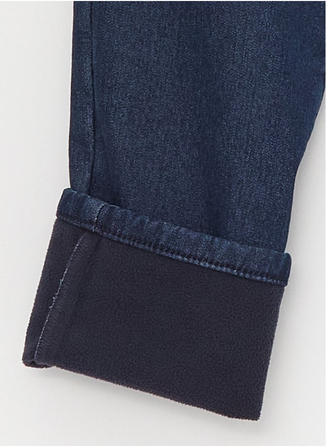 LC WAIKIKI - Elastic Waist Regular Fit Polar Lined Baby Boy Jeans - Image 1
