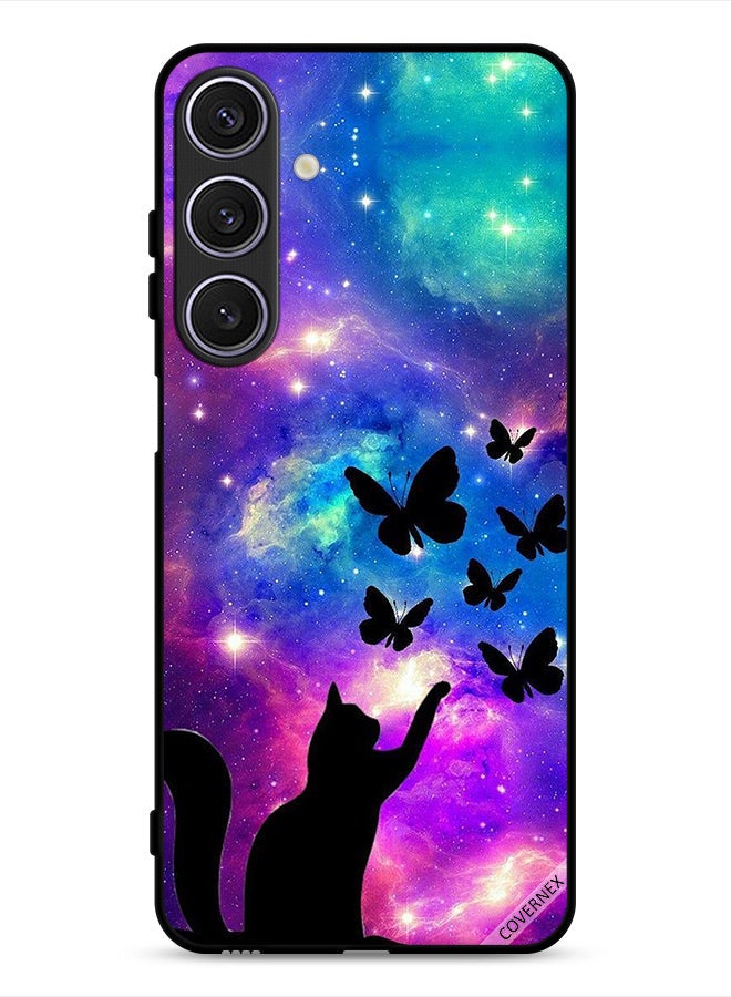 Covernex Samsung Galaxy A26 Protective Case Cover Cat & Butterflies - Image 1