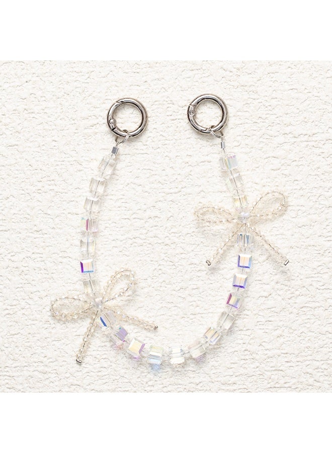 NIBEMINENT Phone Charm/ Chain Strap for Women Girls, Bowknot Cell Phone Case Lanyard Wrist Strap - Image 1