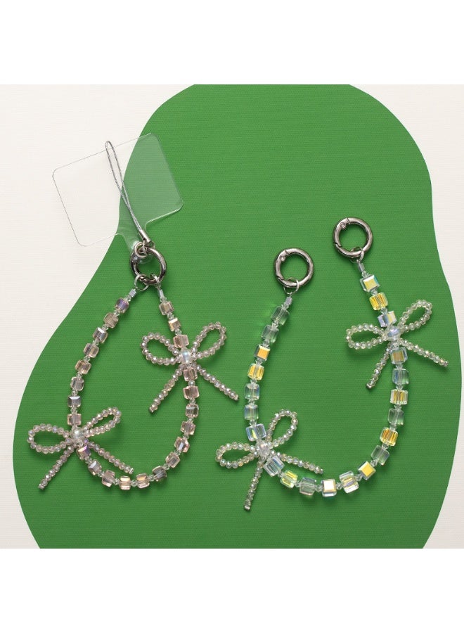 NIBEMINENT Phone Charm/ Chain Strap for Women Girls, Bowknot Cell Phone Case Lanyard Wrist Strap - Image 2