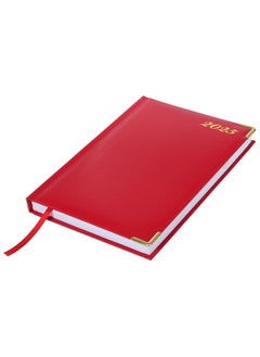 FIS Fis 2025 A5 Diary,Gold Corners,English Vinyl 1Side Padded Red -FSDI22E25RE  - Image 4