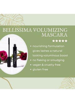 Honeybee Gardens Bellissima Volumizing Mascara COFFEE BEAN (brown) : Gluten Free Vegan Paraben Free : Cruelty Free  - Image 5