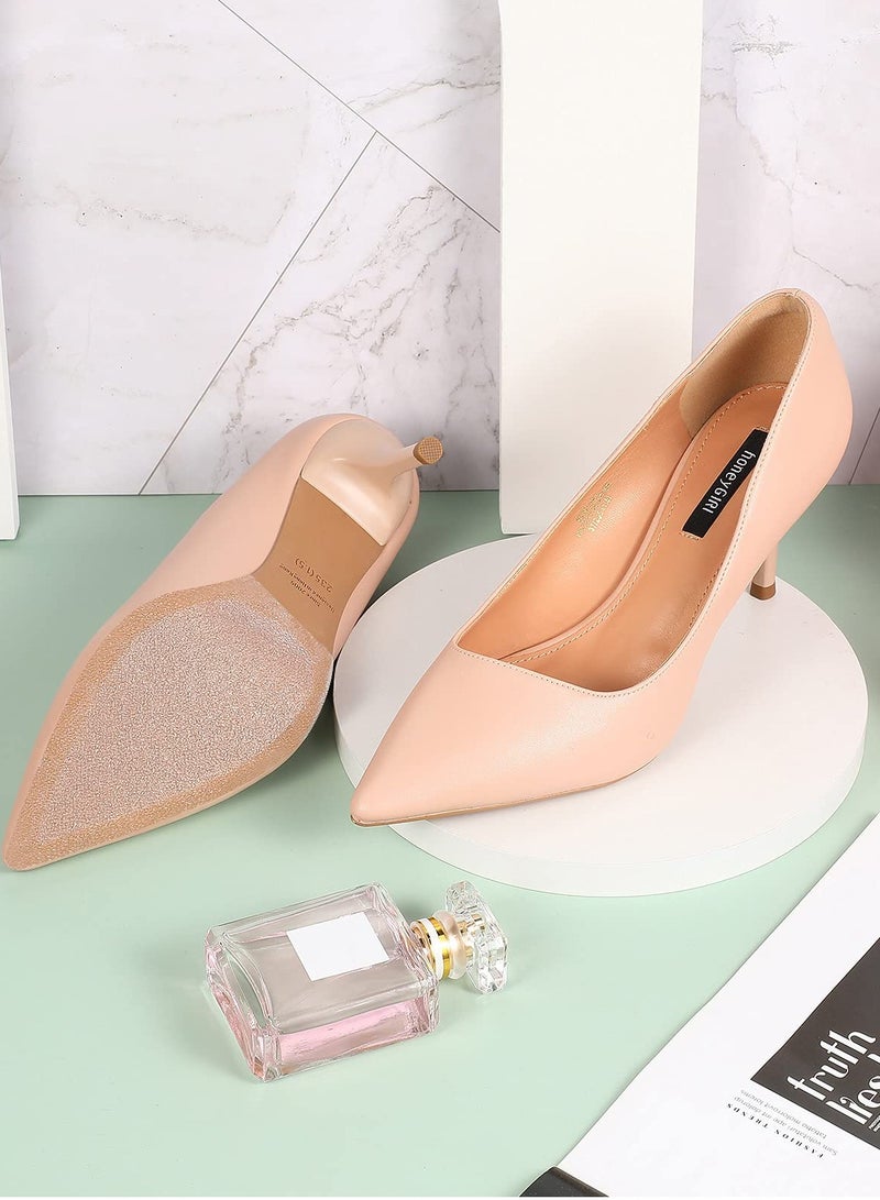 ملصق نعل مضاد للانزلاق، ملصق واقي للنعل ذاتي اللصق، وسادة ذاتية اللصق شفافة للغاية، غطاء واقي للنعل مضاد للانزلاق للأحذية الرياضية ذات الكعب العالي (3 لفات 15.7 × 5.9 بوصة) - Image 3