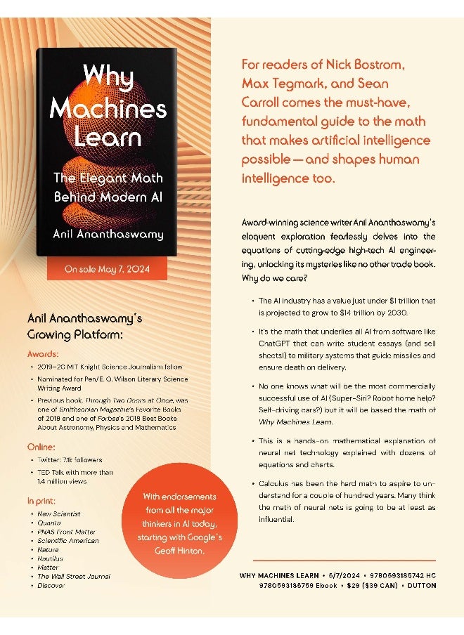 Why Machines Learn - pzsku/ZF132398C1BD4885E522FZ/45/_/1731348383/bec9e876-aa10-428b-9274-94b0fcb75d4c