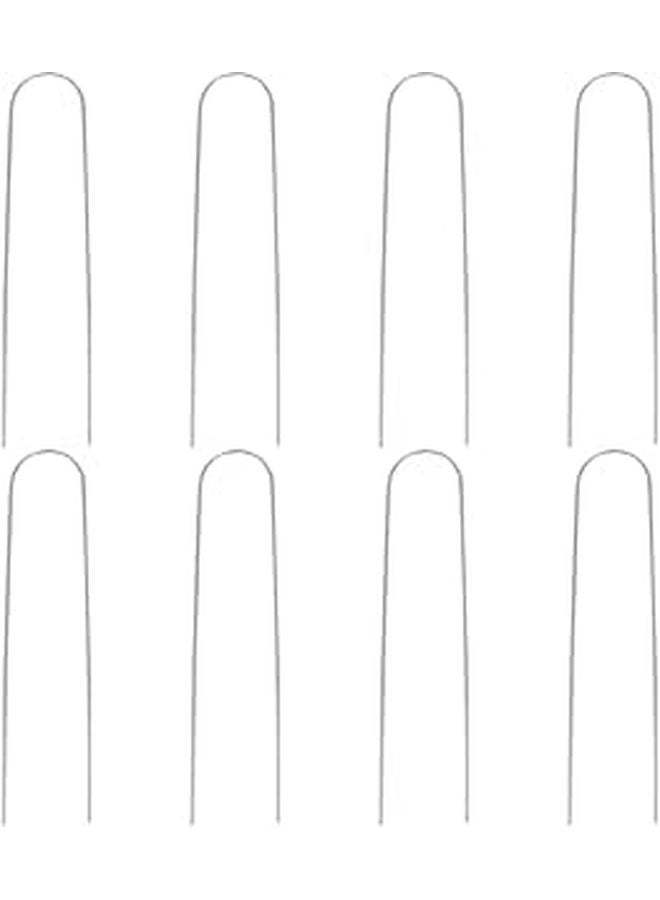Metal U Shaped Garden Stakes 8pcs 10 Inch Landscape Staples for Weed Barrier Fabric and Tent Pegs - Image 1