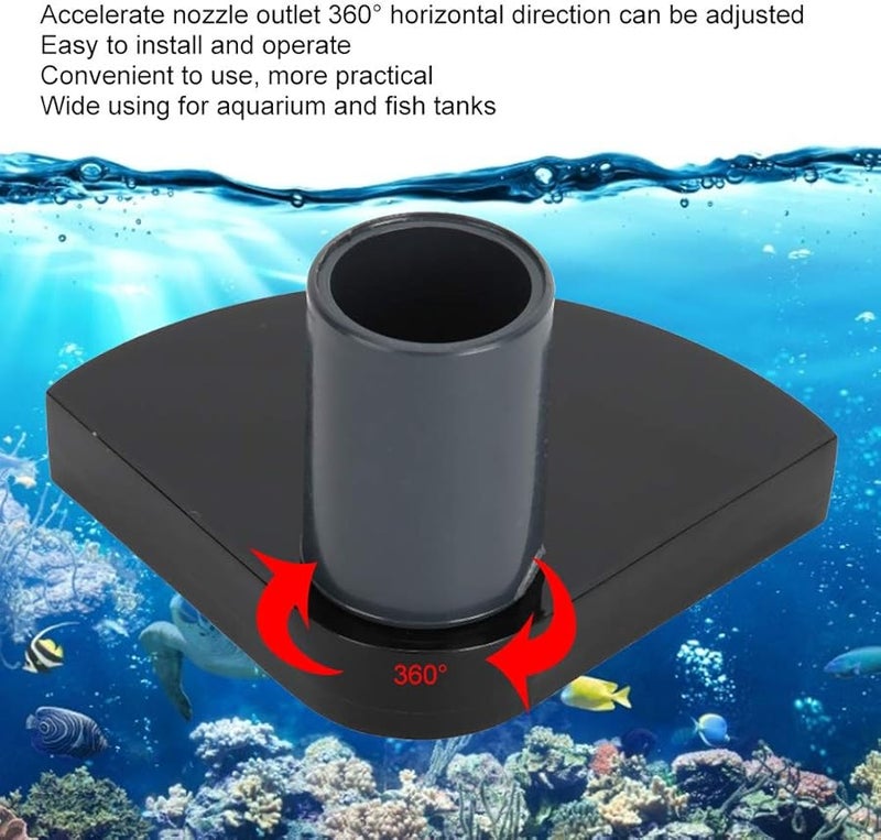Acrylic 360 Degree Adjustable Double Flat Duckbill Nozzle Aquarium Water Accelerator Outlet - Image 3