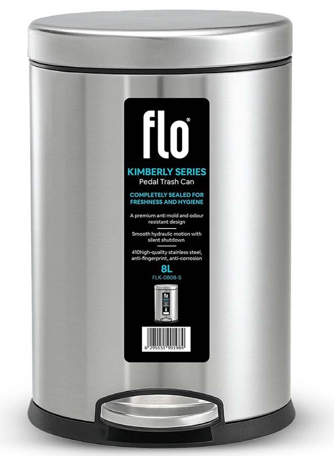 سلة مهملات - كيمبرلي ستيل مطفي 8 لتر