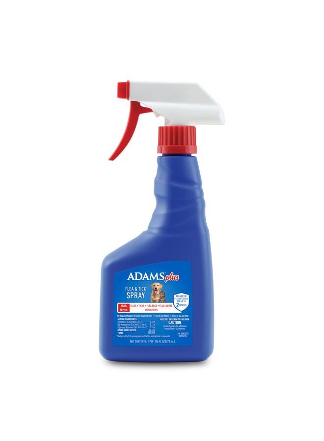 ADAMS Plus Flea and Tick Spray for Cats and Dogs, 16 Oz - Image 1
