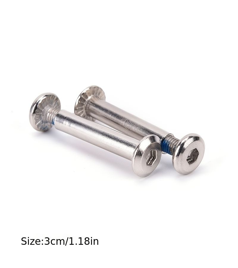 Slivery 8 Pack Inline Skate Axles Blades Screws Bolts Roller Wheels Set - Image 4