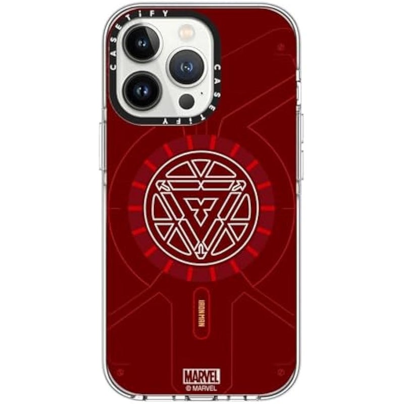 Casetify Clear iPhone 13 Pro Case 【Iron Man Co-Lab/Not Yellowing / 6.6ft Drop Protection/Compatible with Magsafe】 - Arc Reactor - Clear - Image 1