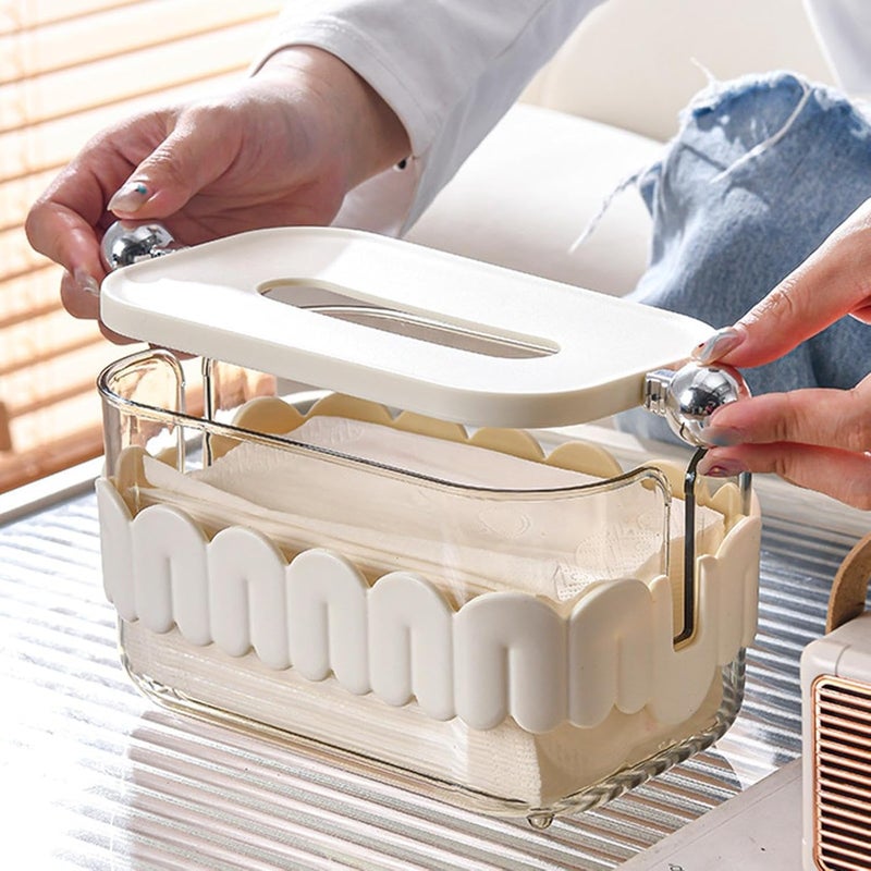 Wrixty Tissue Box Cover,Tissue Paper Dispenser | Multifunctional Facial Tissue Holder Case, Creative Paper Tissue Dispenser for Bathroom Kitchen Bedroom - Image 3