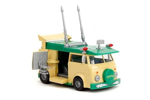 Jada Teenage Mutant Ninja Turtles Party Wagon Hollywood Rides 132 Scale DieCast Opening Doors Detailed Interior Collectible for Adults Kids - Image 3