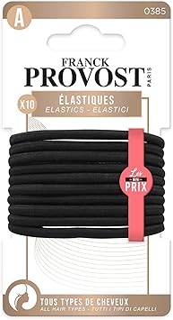 Franck Provost 10 Count Round Rubber Hair Bands Schwarz - Image 1