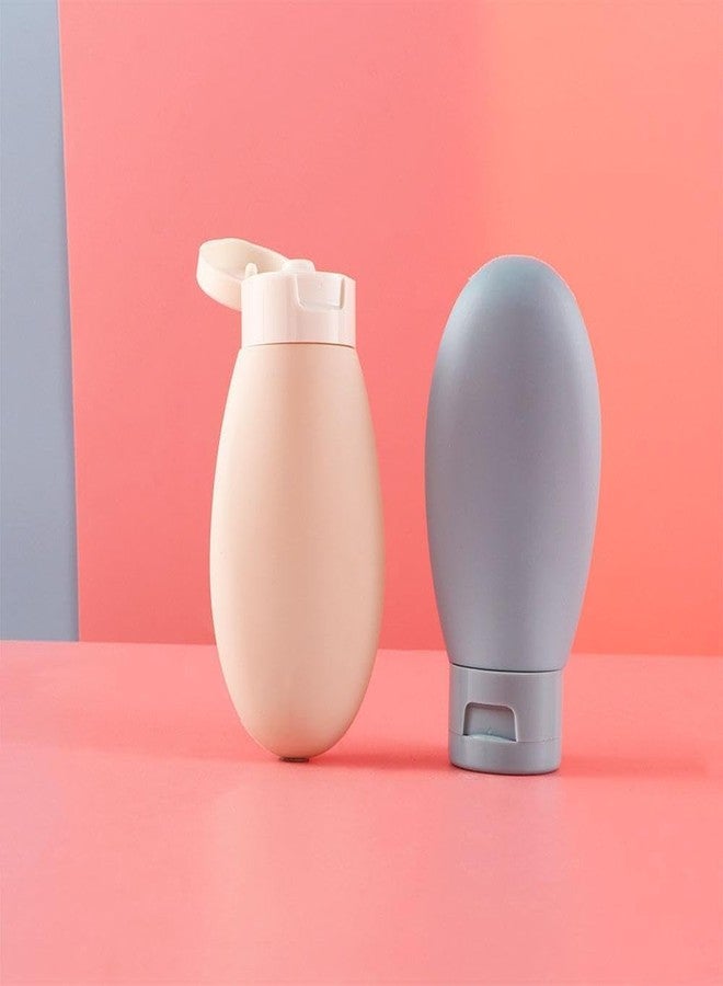 GOPIKRISHNA 3 Pcs Travel Empty Bottles Set, Small Refillable Squeeze Bottles Containers, 60ml/2inch Mini Portable Cosmetic Squeeze Containers Bottles For Liquid Shampoos - Image 2