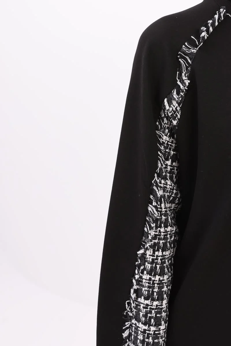 Allday Black-Tweed Garni Detailed Trouser Set