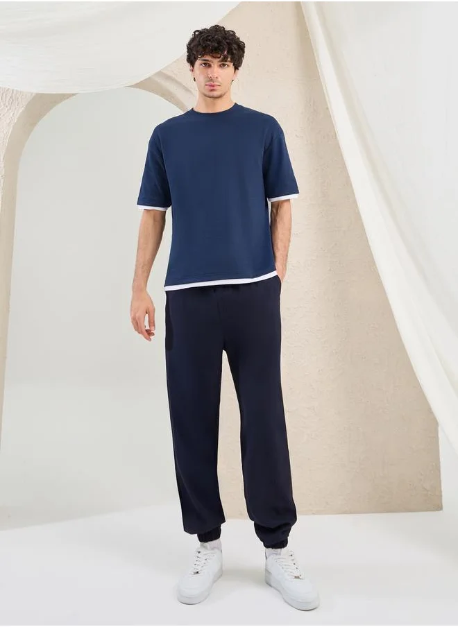 Styli Styli Plain Contrast Detail Oversized T-Shirt
