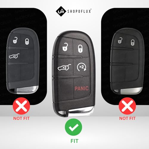 SHOPOFLUX Metal Key Cover Compatible for Jeep Meridian, Compass, Trailhawk, 5 Button Smart Key - Image 2