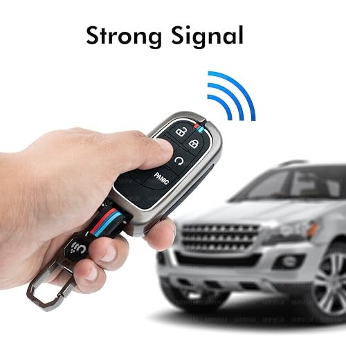 SHOPOFLUX Metal Key Cover Compatible for Jeep Meridian, Compass, Trailhawk, 5 Button Smart Key - Image 3