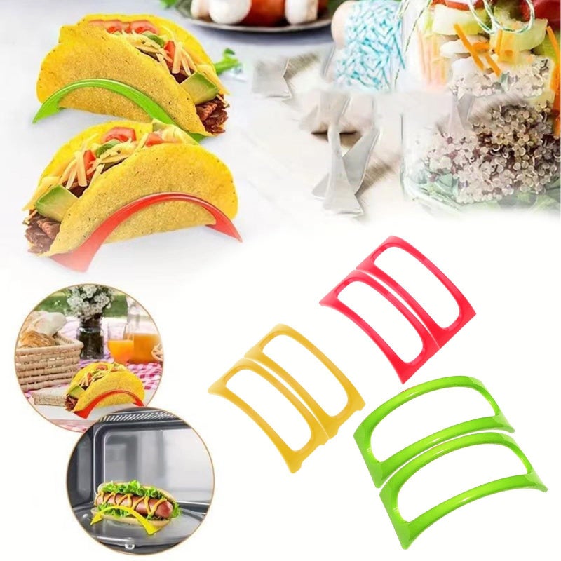 Green Taco Holder Pallet Rack Tray For Breakfast Snacks Party Supplies Restaurant Use - Image 3