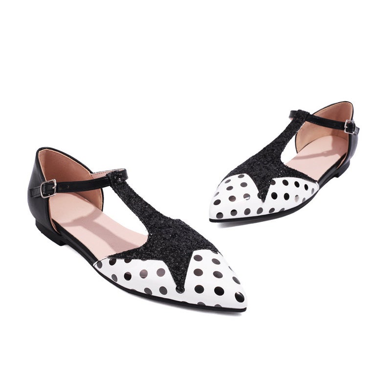 2023 Spring And Flat Muller Shoes 40-43 Plus Size Pointed Five-Pointed Star Hollow Sandals - Image 1