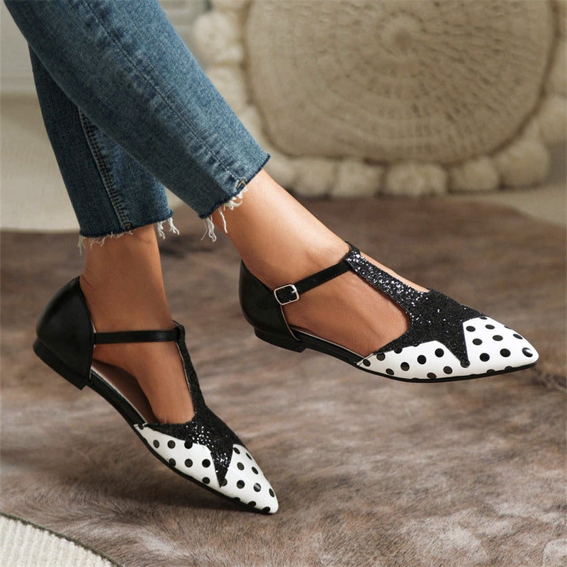 2023 Spring And Flat Muller Shoes 40-43 Plus Size Pointed Five-Pointed Star Hollow Sandals - Image 5
