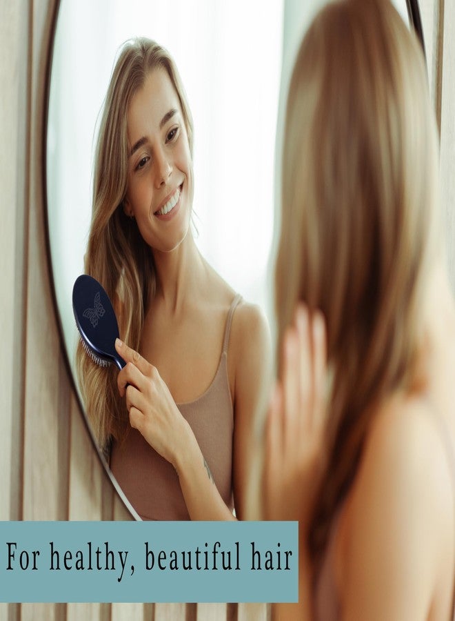 Desert Breeze Distributing Premium German Hair Brush - Wild Boar Bristle & Rounded Nylon Pin Hairbrush, Large Combination Brush for Women, Best for Smoothing Medium to Thick Hair, Handmade in Germany - Large Size - Image 3