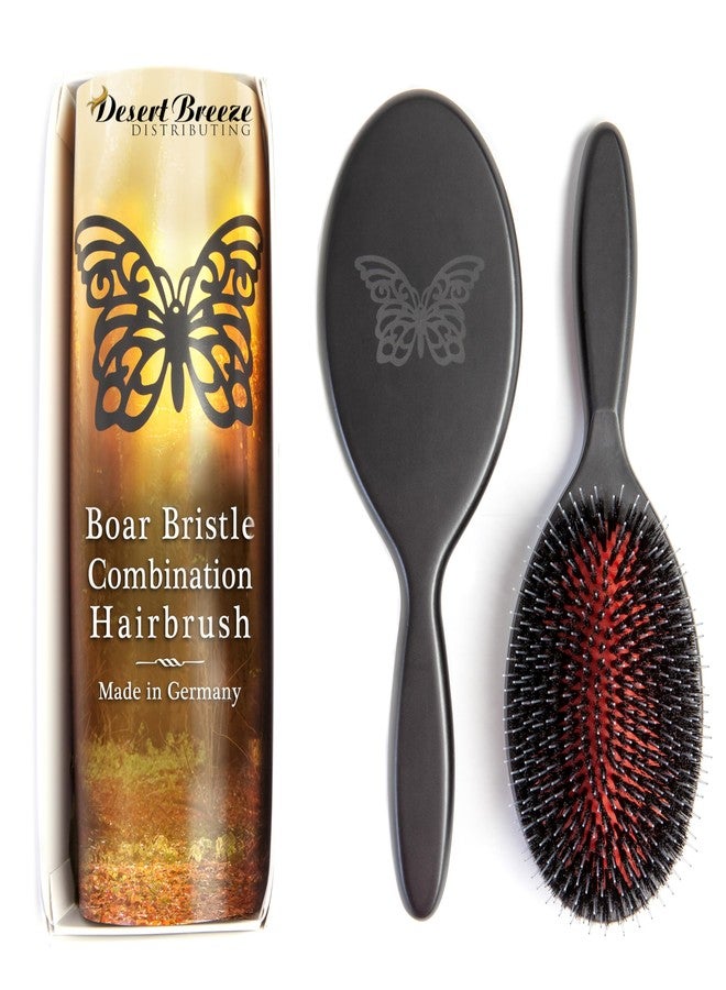 Desert Breeze Distributing Premium German Hair Brush - Wild Boar Bristle & Rounded Nylon Pin Hairbrush, Large Combination Brush for Women, Best for Smoothing Medium to Thick Hair, Handmade in Germany - Large Size - Image 1