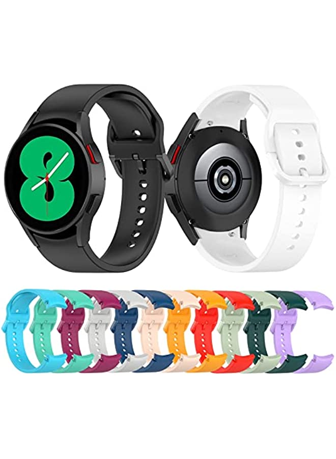 HuHa Band For Samsung Galaxy Watch 5 40mm Official Silicone Watch Band, Size:L Dark Green - Image 4